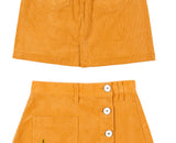 ロマンティッククラウン(ROMANTIC CROWN) CORDUROY POCKET SKIRT_YELLOW