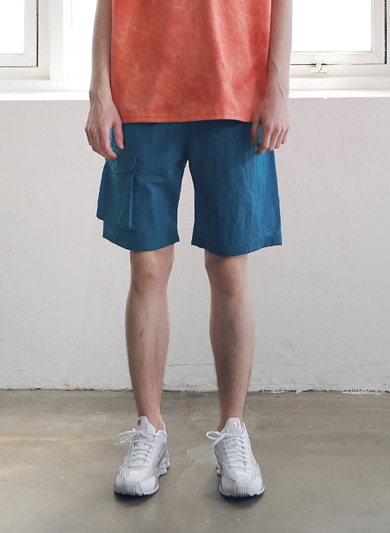 マスノウン(MASSNOUN) SIDE TWO POCKET SHORT PANTS MSNSP004-BL