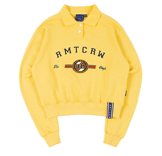 ロマンティッククラウン(ROMANTIC CROWN)RMTCRW CLASSIC LOGO POLO SHIRT_BUTTER