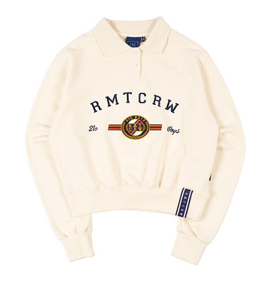 ロマンティッククラウン(ROMANTIC CROWN) RMTCRW CLASSIC LOGO POLO SHIRT_OATMEAL