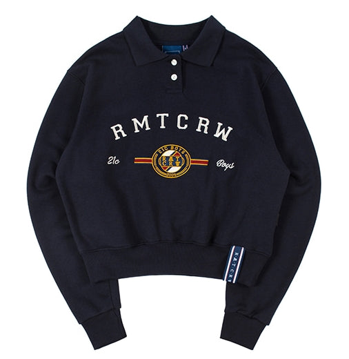 ロマンティッククラウン(ROMANTIC CROWN) RMTCRW CLASSIC LOGO POLO SHIRT_NAVY