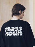 マスノウン(MASSNOUN) SL LOGO ZIGZAG OVERSIZED T-SHIRTS MSNTS004-BK