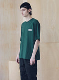 マスノウン(MASSNOUN) SL LOGO ZIGZAG OVERSIZED T-SHIRTS MSNTS004-GN