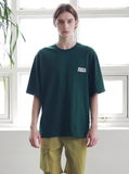 マスノウン(MASSNOUN) SL LOGO ZIGZAG OVERSIZED T-SHIRTS MSNTS004-GN