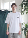 マスノウン(MASSNOUN) SL LOGO ZIGZAG OVERSIZED T-SHIRTS MSNTS004-WT