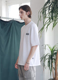 マスノウン(MASSNOUN) SL LOGO ZIGZAG OVERSIZED T-SHIRTS MSNTS004-WT