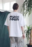 マスノウン(MASSNOUN) SL LOGO ZIGZAG OVERSIZED T-SHIRTS MSNTS004-WT