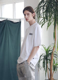 マスノウン(MASSNOUN) SL LOGO ZIGZAG OVERSIZED T-SHIRTS MSNTS004-WT