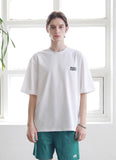 マスノウン(MASSNOUN) SL LOGO ZIGZAG OVERSIZED T-SHIRTS MSNTS004-WT