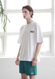 マスノウン(MASSNOUN) SL LOGO ZIGZAG OVERSIZED T-SHIRTS MSNTS004-WT