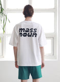 マスノウン(MASSNOUN) SL LOGO ZIGZAG OVERSIZED T-SHIRTS MSNTS004-WT