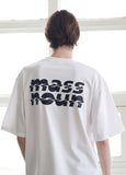 マスノウン(MASSNOUN) SL LOGO ZIGZAG OVERSIZED T-SHIRTS MSNTS004-WT