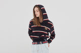 ロマンティッククラウン(ROMANTIC CROWN) GNAC STRIPE HOOD_NAVY