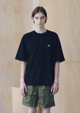 マスノウン(MASSNOUN) SL LOGO SEVERAL LINE OVERSIZED T-SHIRTS MSNTS006-BK