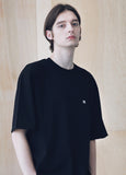 マスノウン(MASSNOUN) SL LOGO SEVERAL LINE OVERSIZED T-SHIRTS MSNTS006-BK