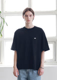 マスノウン(MASSNOUN) SL LOGO SEVERAL LINE OVERSIZED T-SHIRTS MSNTS006-BK