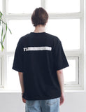 マスノウン(MASSNOUN) SL LOGO SEVERAL LINE OVERSIZED T-SHIRTS MSNTS006-BK