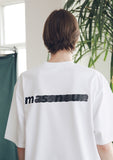 マスノウン(MASSNOUN) SL LOGO SEVERAL LINE OVERSIZED T-SHIRTS MSNTS006-WT