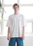 マスノウン(MASSNOUN) SL LOGO SEVERAL LINE OVERSIZED T-SHIRTS MSNTS006-WT