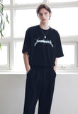 マスノウン(MASSNOUN) ADAPT LOGO OVERSIZED T-SHIRTS MSNTS007-BK