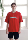 マスノウン(MASSNOUN) ADAPT LOGO OVERSIZED T-SHIRTS MSNTS007-RD