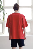 マスノウン(MASSNOUN) ADAPT LOGO OVERSIZED T-SHIRTS MSNTS007-RD