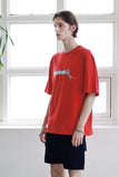 マスノウン(MASSNOUN) ADAPT LOGO OVERSIZED T-SHIRTS MSNTS007-RD