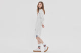 ロマンティッククラウン(ROMANTIC CROWN) GNAC STRIPE SHIRT DRESS_WHITE