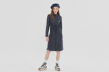 ロマンティッククラウン(ROMANTIC CROWN) GNAC STRIPE SHIRT DRESS_NAVY