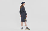 ロマンティッククラウン(ROMANTIC CROWN) GNAC STRIPE SHIRT DRESS_NAVY