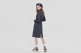 ロマンティッククラウン(ROMANTIC CROWN) GNAC STRIPE SHIRT DRESS_NAVY