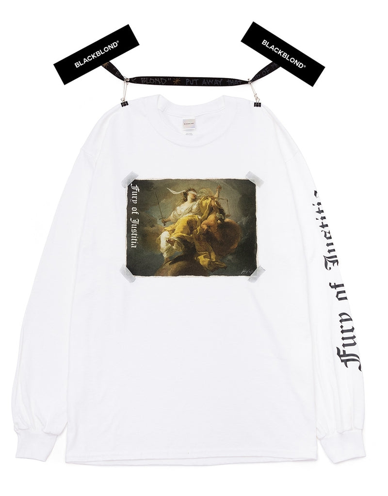 ブラックブロンド(BLACKBLOND) BBD Justitia Long Sleeve Tee (White)