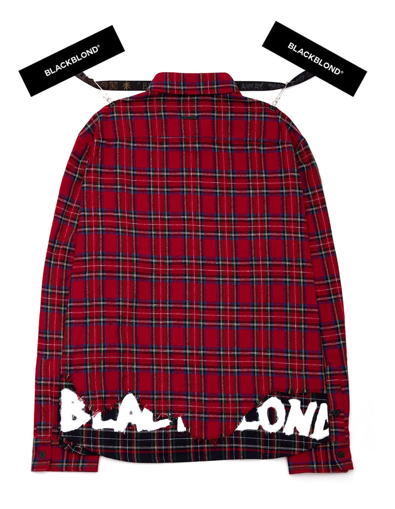 ブラックブロンド(BLACKBLOND) BBD Layered Check Shirt (Red)