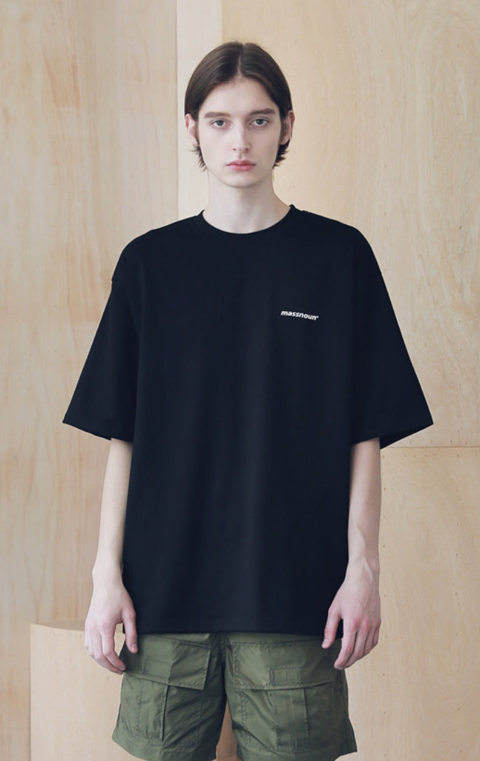 マスノウン(MASSNOUN) HOT-LINE OVERSIZED T-SHIRTS MSNTS008-BK