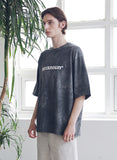 マスノウン(MASSNOUN) SL LOGO TIE-DYE OVERSIZED T-SHIRTS MSNTS009-BK