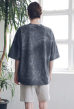 マスノウン(MASSNOUN) SL LOGO TIE-DYE OVERSIZED T-SHIRTS MSNTS009-BK