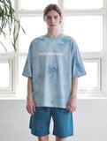 マスノウン(MASSNOUN) SL LOGO TIE-DYE OVERSIZED T-SHIRTS MSNTS009-BL