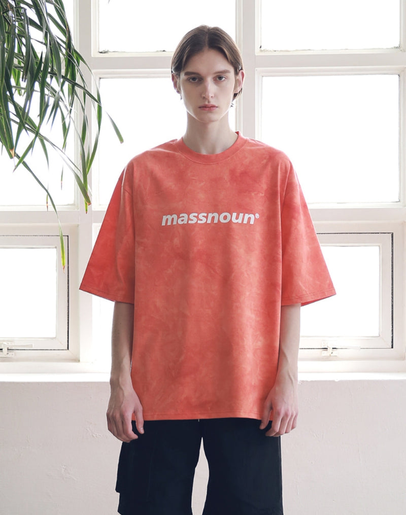 マスノウン(MASSNOUN) SL LOGO TIE-DYE OVERSIZED T-SHIRTS MSNTS009-CR