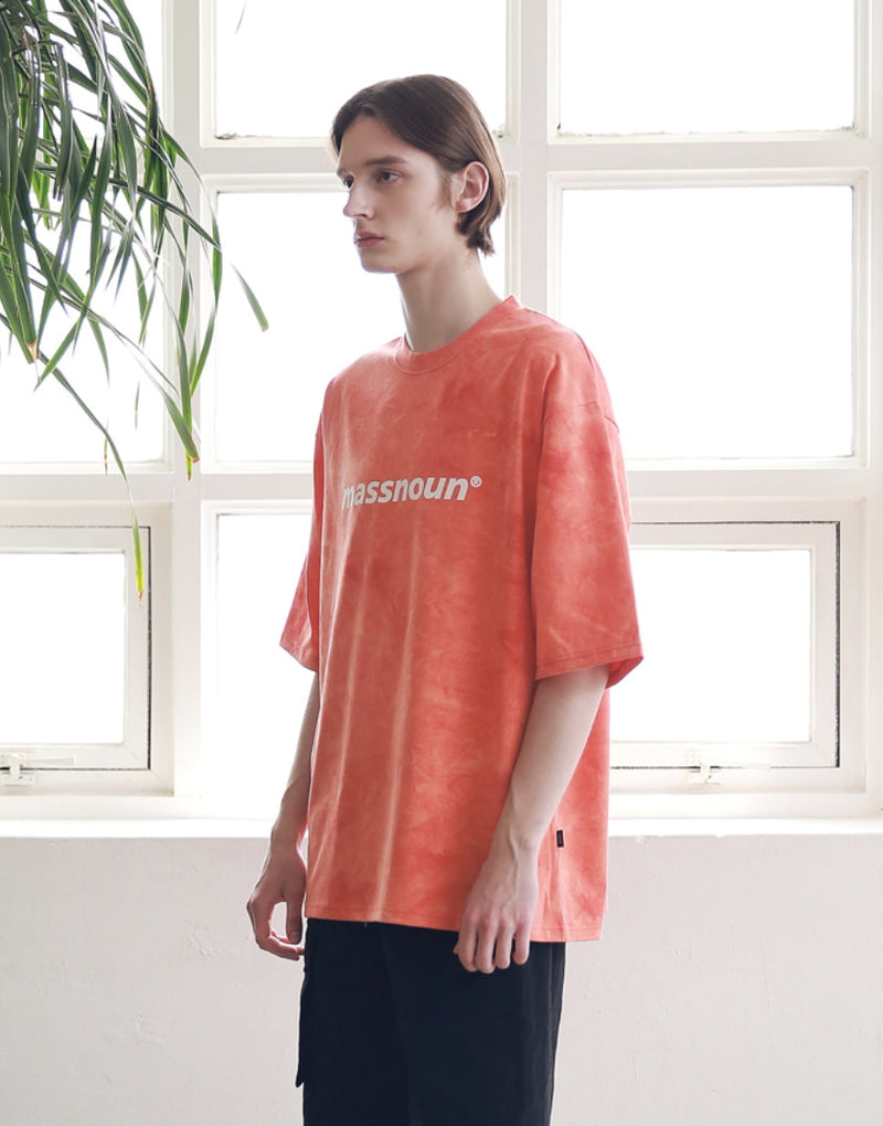 マスノウン(MASSNOUN) SL LOGO TIE-DYE OVERSIZED T-SHIRTS MSNTS009-CR
