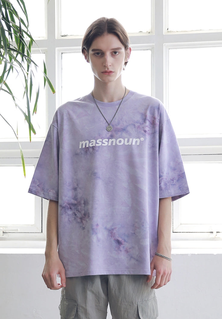 マスノウン(MASSNOUN) SL LOGO TIE-DYE OVERSIZED T-SHIRTS MSNTS009-PP