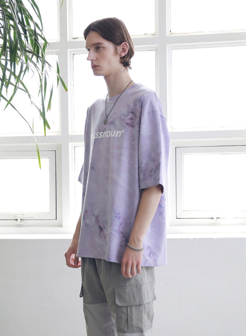 マスノウン(MASSNOUN) SL LOGO TIE-DYE OVERSIZED T-SHIRTS MSNTS009-PP