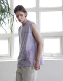 マスノウン(MASSNOUN) SL LOGO TIE-DYE OVERSIZED SLEEVELESS MSNSV002-PP