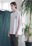 マスノウン(MASSNOUN) SMILE OVERSIZED SLEEVELESS MSNSV001-WT