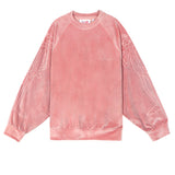 ステレオバイナルズ(Stereo Vinyls)  [FW19 Pink Panther] Velour Raglan Sweatshirts(Pink)