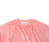 ステレオバイナルズ(Stereo Vinyls)  [FW19 Pink Panther] Velour Raglan Sweatshirts(Pink)