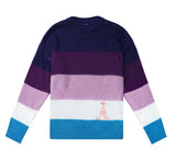 ステレオバイナルズ(Stereo Vinyls) [FW19 Pink Panther] Stripe Knit(Lavender)