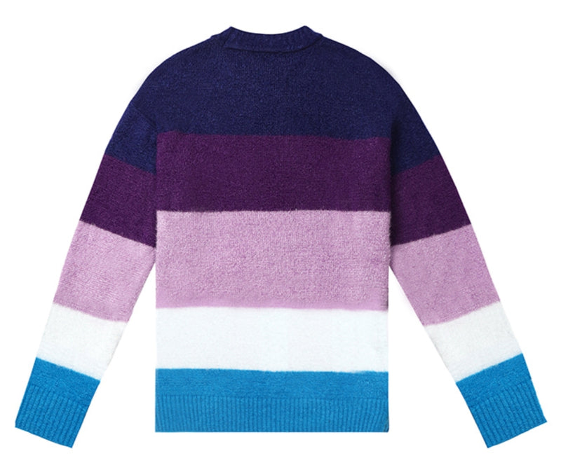 ステレオバイナルズ(Stereo Vinyls) [FW19 Pink Panther] Stripe Knit(Lavender)