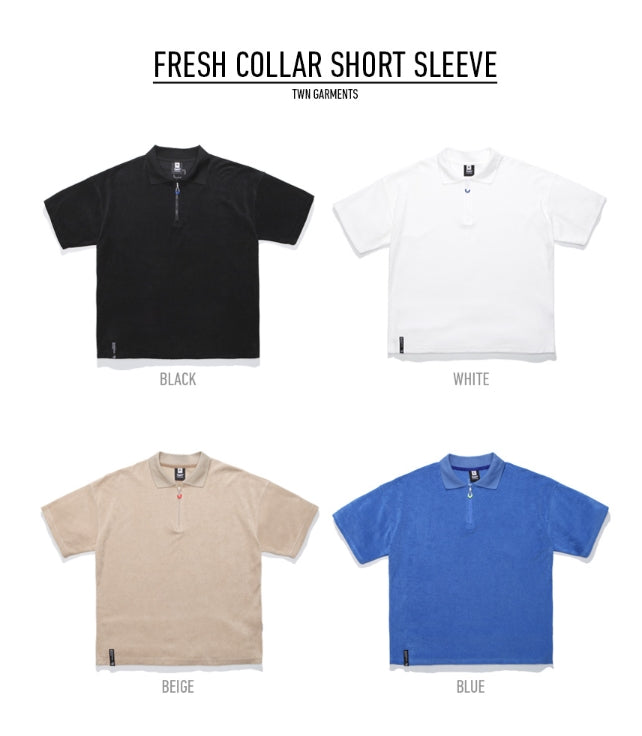 ティーダブリューエヌ(TWN) FRESH COLLAR SHORT SLEEV (4color) JEST3199