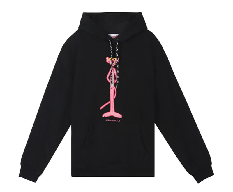 ステレオバイナルズ(Stereo Vinyls) [FW19 Pink Panther] PP Hotfix Hoodie(Black)