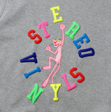 ステレオバイナルズ(Stereo Vinyls) [FW19 Pink Panther] Jumping PP Sweatshirts(Melange Grey)